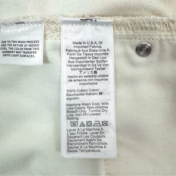 J. Crew Point Sur Seamed Puddle Jean Ecru Barrel Wide Leg Relaxed Fit Size 30 - Picture 11 of 12